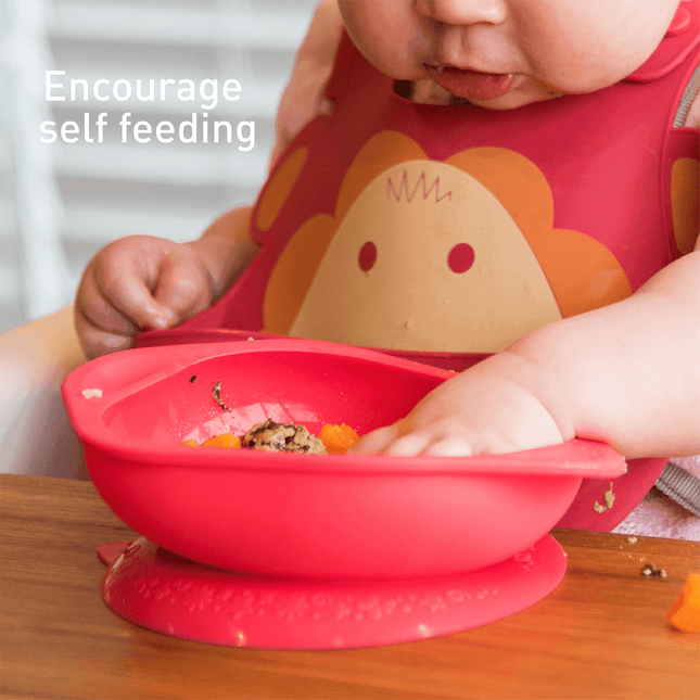 Marcus & Marcus-Toddler Silicone Mealtime Gift Set Lucas the Hippo- Blue-1875027472341405698