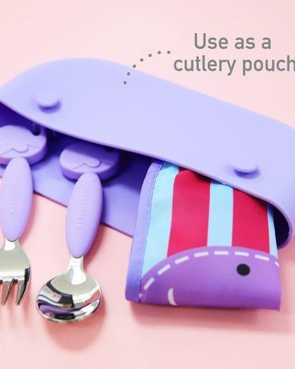 Marcus & Marcus - travel bib Willo the Whale-Purple-1875027426824818692