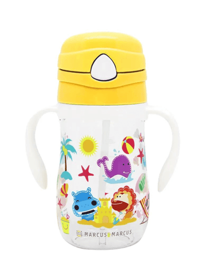 Marcus & Marcus-Tritan Straw Drink Bottle Lola the Giraffe-Yellow-1875027476296634368