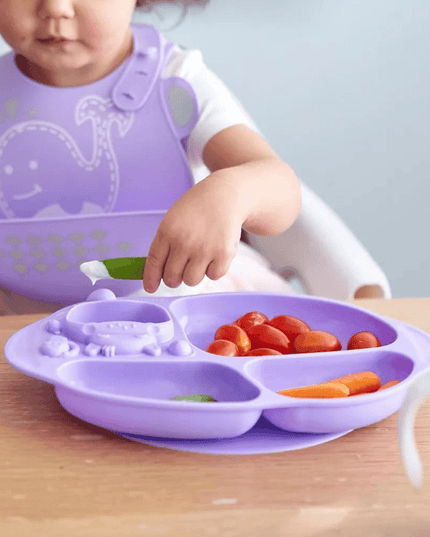 Marcus & Marcus -Yummy Dips Suction Divided Plate Marcus theLion- Red-1875027462681923590