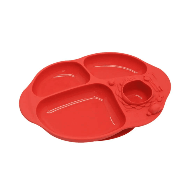 Marcus & Marcus -Yummy Dips Suction Divided Plate Pocky the Pig-Pink-1875027462832918528