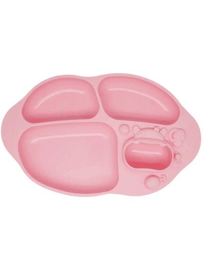 Marcus & Marcus -Yummy Dips Suction Divided Plate Willo the Whale-Purple-1875027462992302080