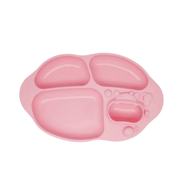 Marcus & Marcus -Yummy Dips Suction Divided Plate Willo the Whale-Purple-1875027462992302080
