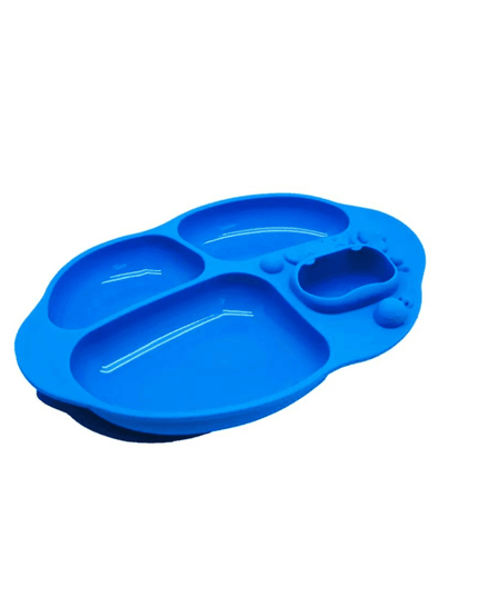 Marcus & Marcus -Yummy Dips Suction Divided Plate Lola the Giraffe-Yellow-1875027463302680576
