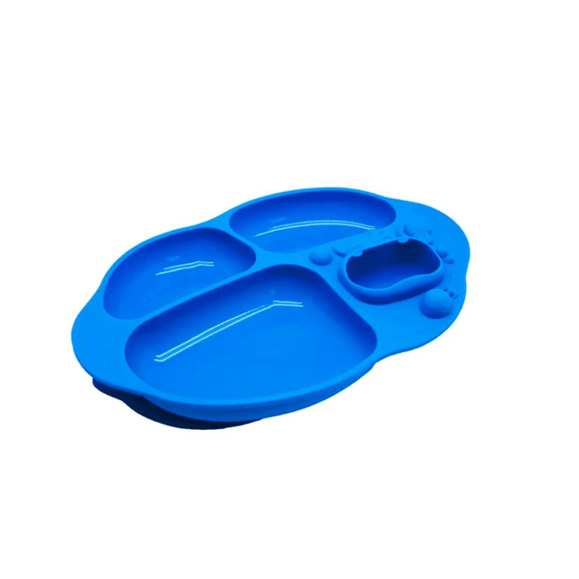 Marcus & Marcus -Yummy Dips Suction Divided Plate Lola the Giraffe-Yellow-1875027463302680576
