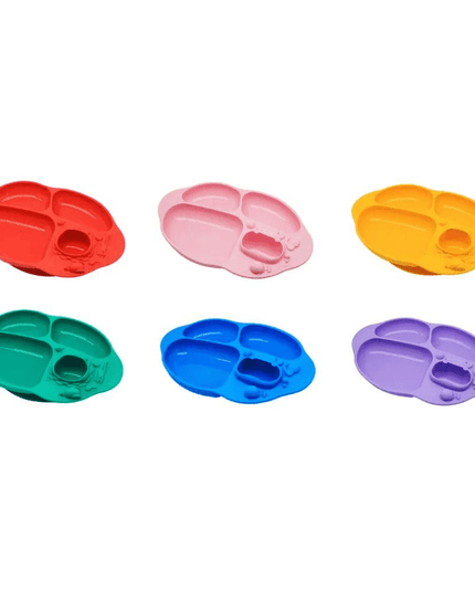 Marcus & Marcus -Yummy Dips Suction Divided Plate Willo the Whale-Purple-1875027462992302082