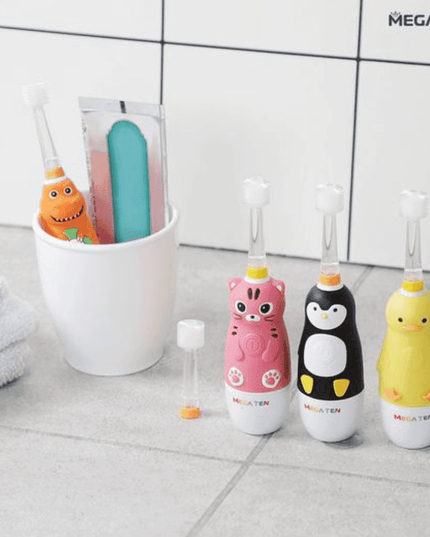 MEGA TEN 360-Degree Kids Electric Toothbrush with LED Light 1-4 Yrs Monkey-1875027403600957441