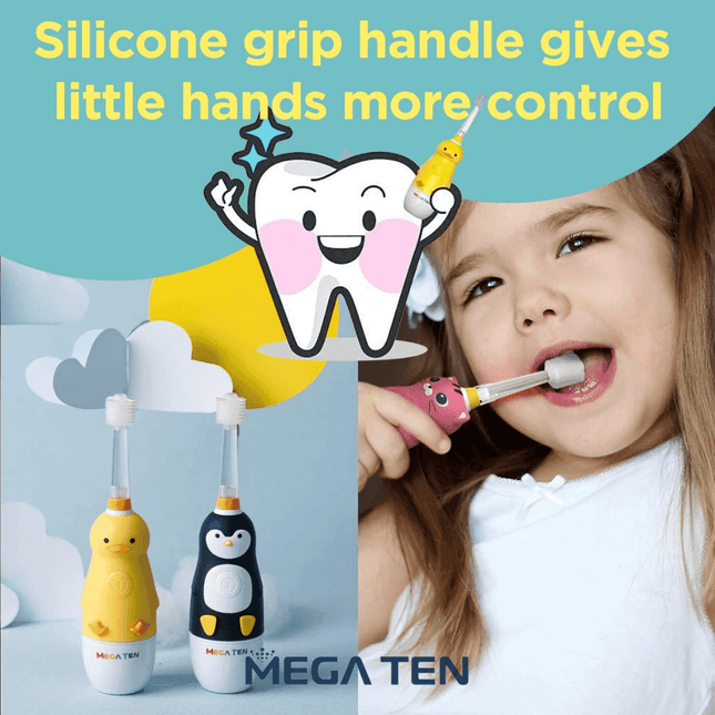 MEGA TEN 360-Degree Kids Electric Toothbrush with LED Light 1-4 Yrs Monkey-1875027403600957446