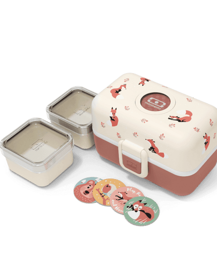Monbento Tresor Graphic Kids's Bento Box- Cinnamon Fox Cinnamon Fox-1875027410882269186