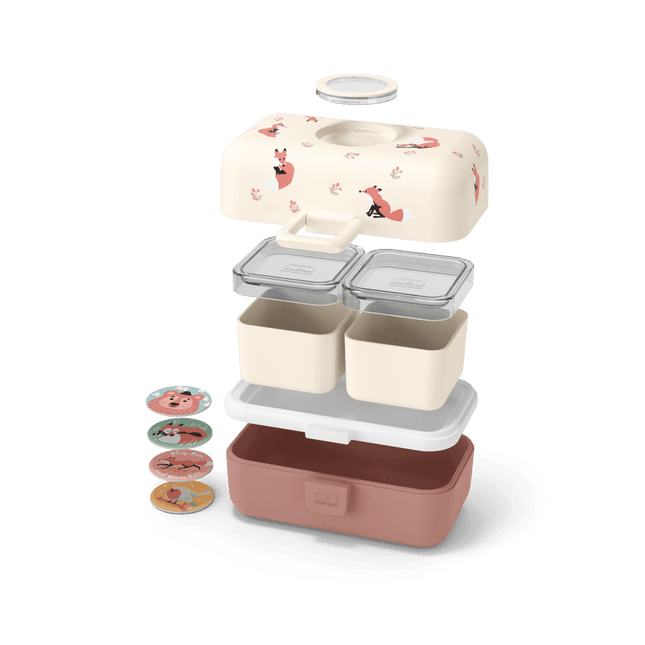 Monbento Tresor Graphic Kids's Bento Box- Cinnamon Fox Cinnamon Fox-1875027410882269187