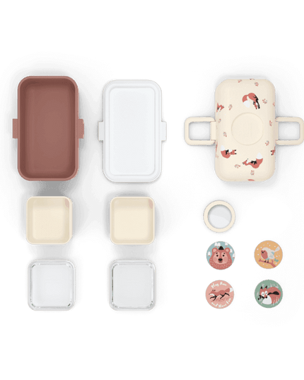 Monbento Tresor Graphic Kids's Bento Box- Cinnamon Fox Cinnamon Fox-1875027410882269189