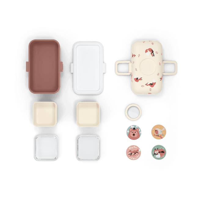 Monbento Tresor Graphic Kids's Bento Box- Cinnamon Fox Cinnamon Fox-1875027410882269189