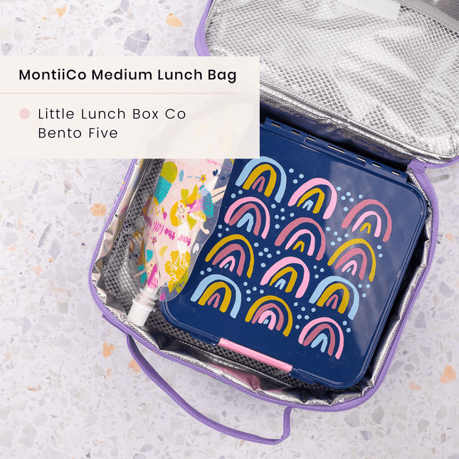 MONTII.CO Medium Insulated Lunch Bag - Pixels-1875027455346085896