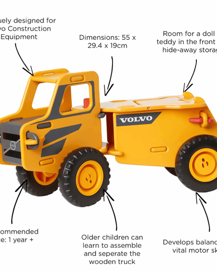 Moover Volvo Ride- On Truck- Yellow-1875027386744049666