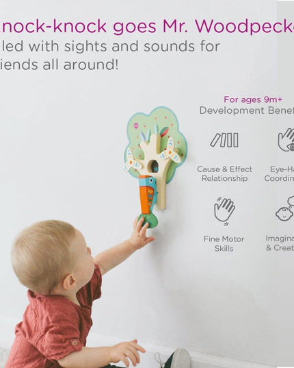 Oribel VertiPlay Wall Toy: Busy Woodpecker knocker-1875027552716853250
