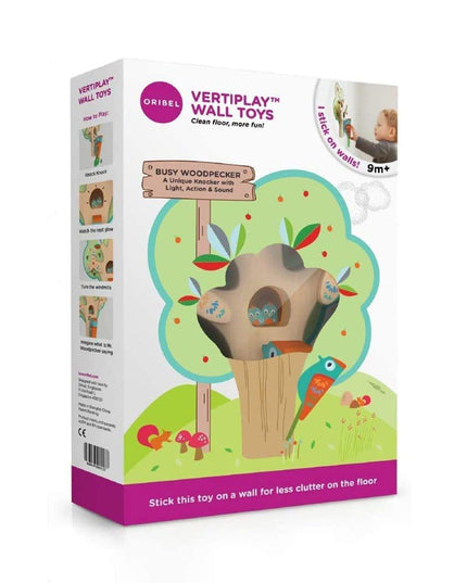 Oribel VertiPlay Wall Toy: Busy Woodpecker knocker-1875027552716853256
