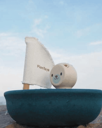 Plan Toys Sailing Boat - Polar Bear-1875027481602428932
