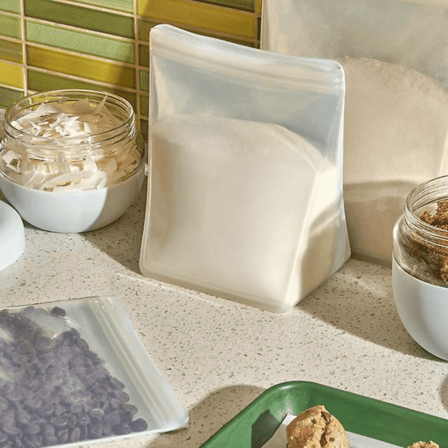Porter Reusable Silicone Bag Stand Up 1l - Cream-1875027441261613059