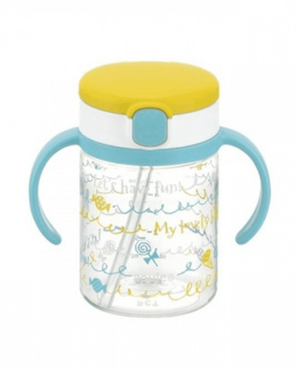 Richell - Aqulea Clear Straw Bottle Mug 200ml Yellow Candy-1875027469208260608