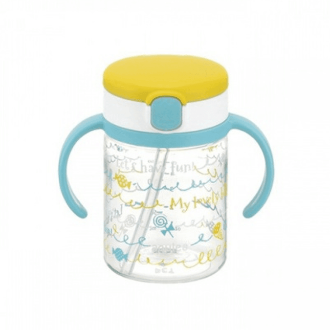 Richell - Aqulea Clear Straw Bottle Mug 200ml Yellow Candy-1875027469208260608