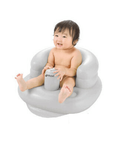 Richell Inflatable Soft Baby Chair Purple Grey-1875027406411141121