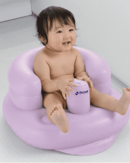 Richell Inflatable Soft Baby Chair Purple Purple-1875027424505368578