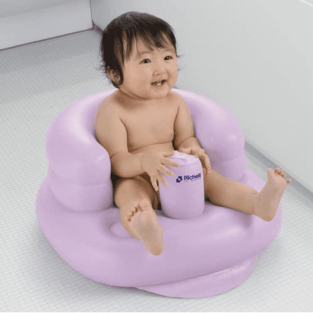 Richell Inflatable Soft Baby Chair Purple Purple-1875027424505368578