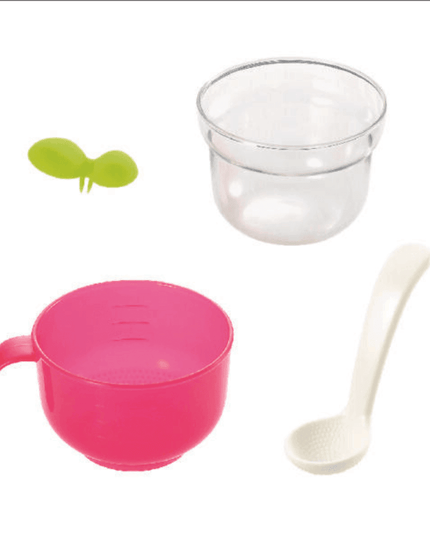 Richell Porridge Maker E, For Use with Rice Cookers Pink-1875027425704939524