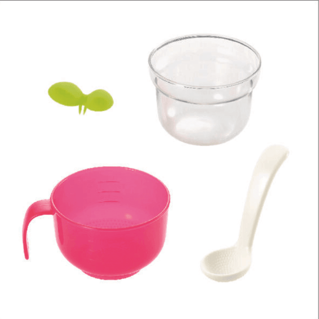 Richell Porridge Maker E, For Use with Rice Cookers Pink-1875027425704939524
