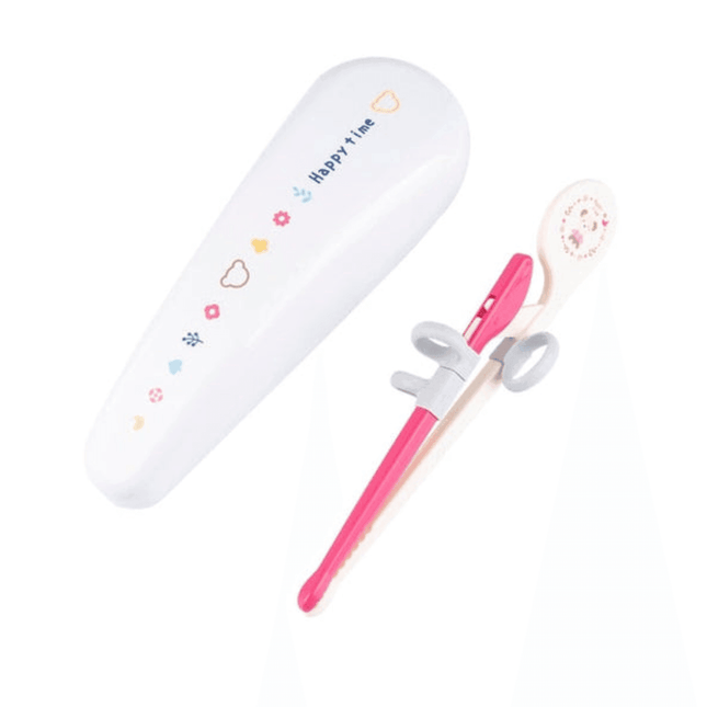 Richell Richell Training Chopsticks with Case Pink-1875027507300929536