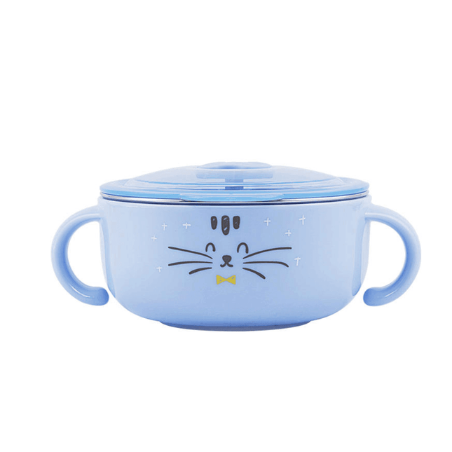 Richell Stainless Steel Bowl 370ml Blue-1875027420772438016