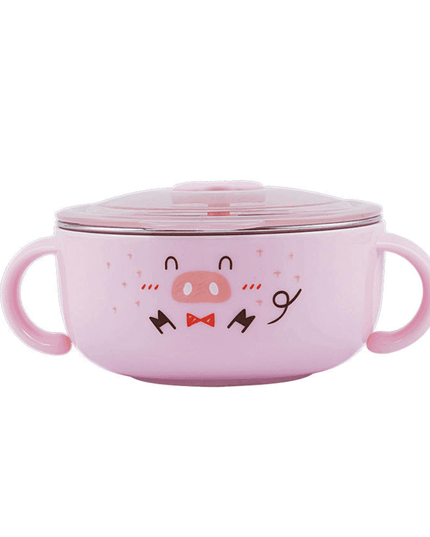 Richell Stainless Steel Bowl 370ml Pink-1875027420931821568