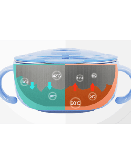 Richell Stainless Steel Bowl 370ml Blue-1875027420772438018