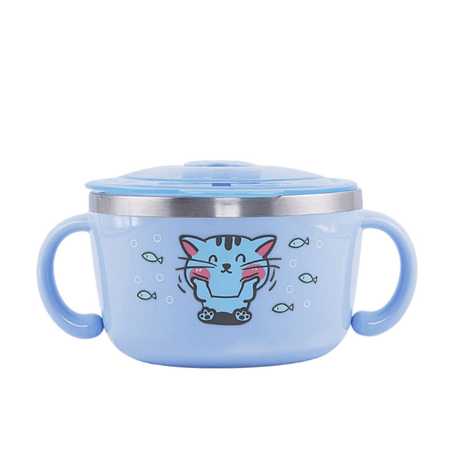 Richell Stainless Steel Bowl 480ml Blue-1875027462107303936
