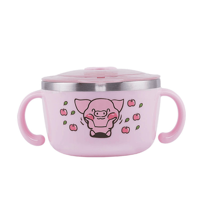 Richell Stainless Steel Bowl 480ml Pink-1875027462241521664