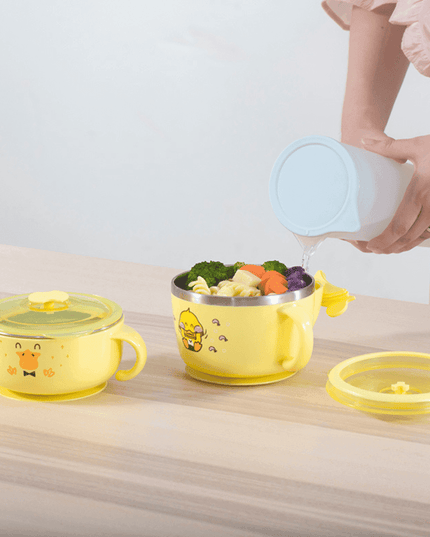 Richell Stainless Steel Bowl 480ml Yellow-1875027421258977283