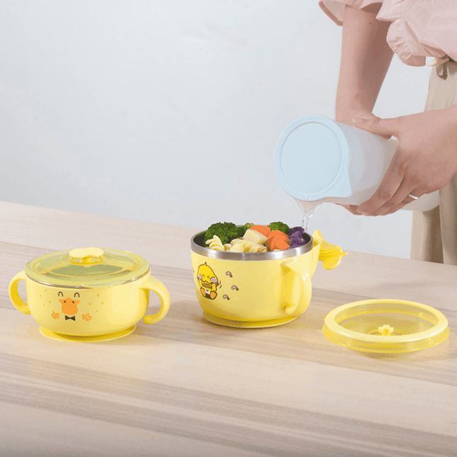 Richell Stainless Steel Bowl 480ml Yellow-1875027421258977283