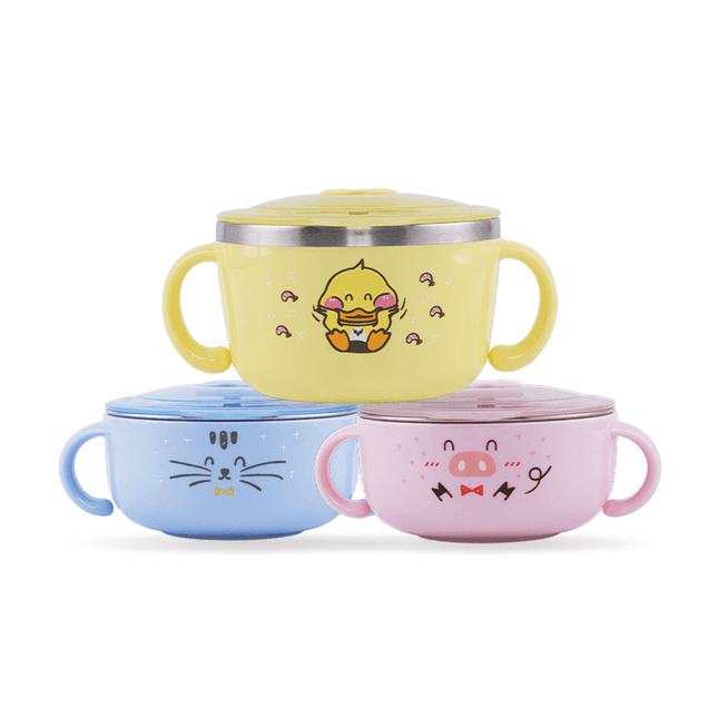 Richell Stainless Steel Bowl 480ml Pink-1875027462241521668