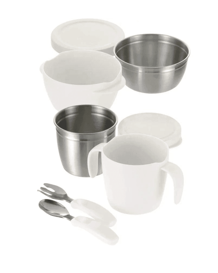 RICHELL TLI Stainless steel Feeding Set Blue-1875027406268534787