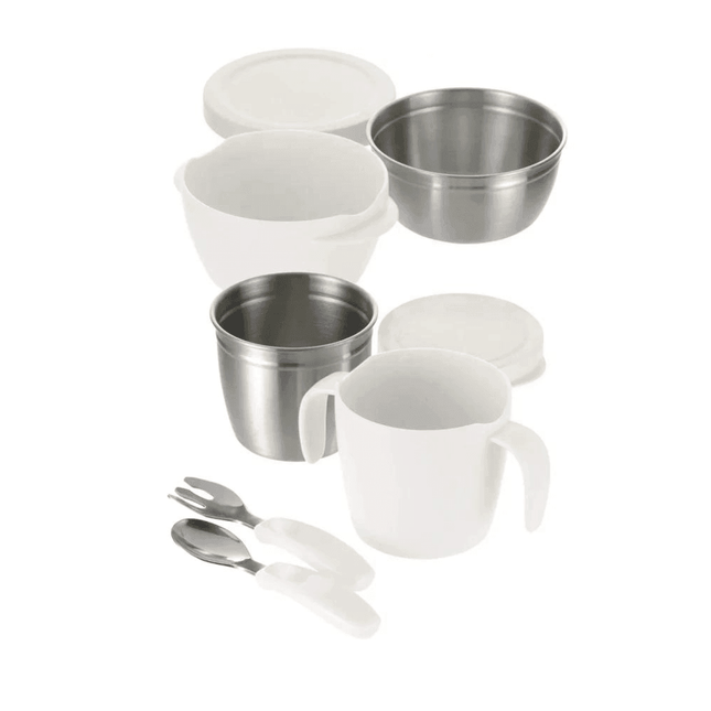 RICHELL TLI Stainless steel Feeding Set Blue-1875027406268534787