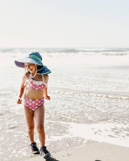 Sunday Afternoon Kids Play Hat UPF50+ | Blue Electric Stripe Large (5-12yrs)-1875027430356422657