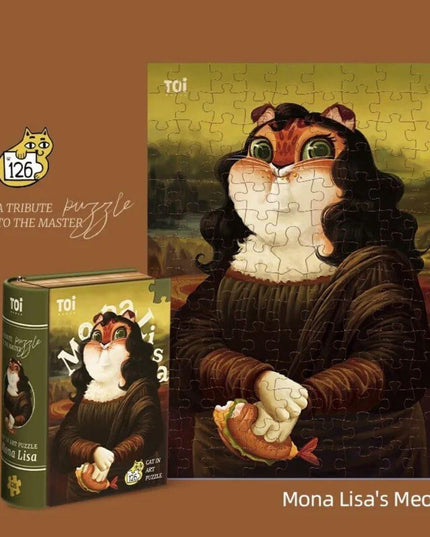 TOI Cat in Art Puzzle - Mona Lisa-1875027393484296193