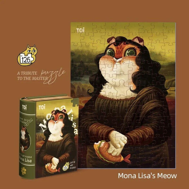 TOI Cat in Art Puzzle - Mona Lisa-1875027393484296193