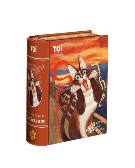 TOI Cat in Art Puzzle - The Scream-1875027393622708224
