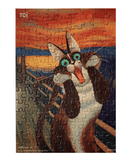 TOI Cat in Art Puzzle - The Scream-1875027393622708225