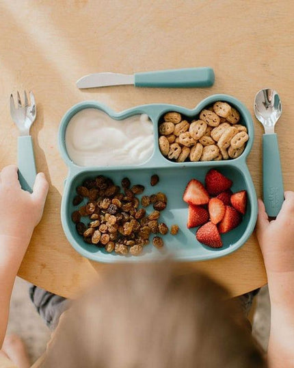 We Might Be Tiny Bear Stickie Plate- Blue Dusk Lid-1875027417203085319
