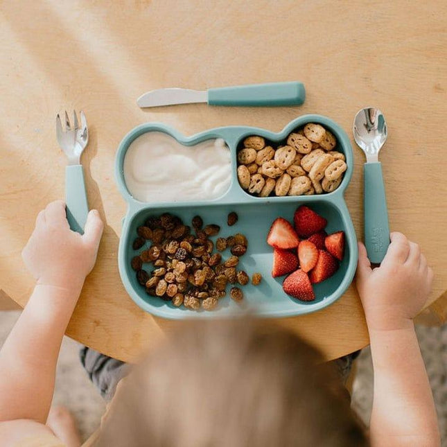 We Might Be Tiny Bear Stickie Plate- Blue Dusk Lid-1875027417203085319