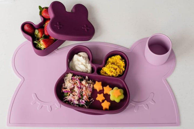 We Might Be Tiny Bunny Stickie Plate Plum-1875027472513372164