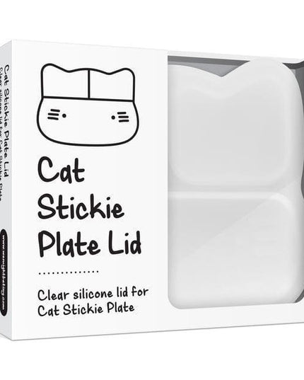 We Might Be Tiny Cat Stickie Plate - Charcoal Lid-1875027417358274565