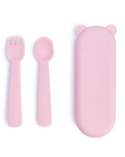 We Might Be Tiny Feedie Fork Spoon Set- Powder Pink-1875027435410558976